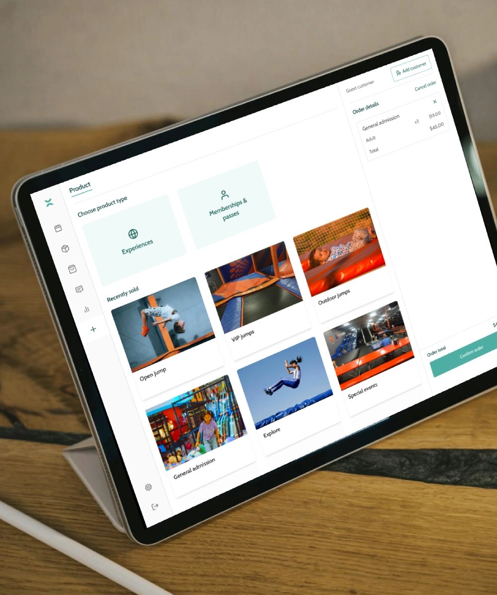 Beyonk ticketing dashboard on a tablet